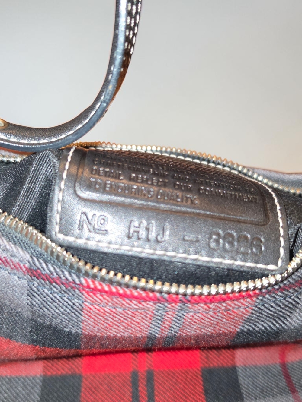 Coach Y2K Vintage Hamptons Tartan Plaid Wool Demi Bag - Picture 5 of 6